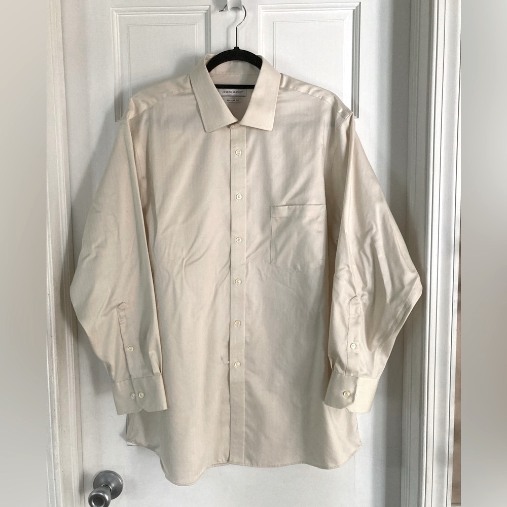 Joseph Abboud, 17 1/2. - 32/33 Men’s Beige Dress shirt